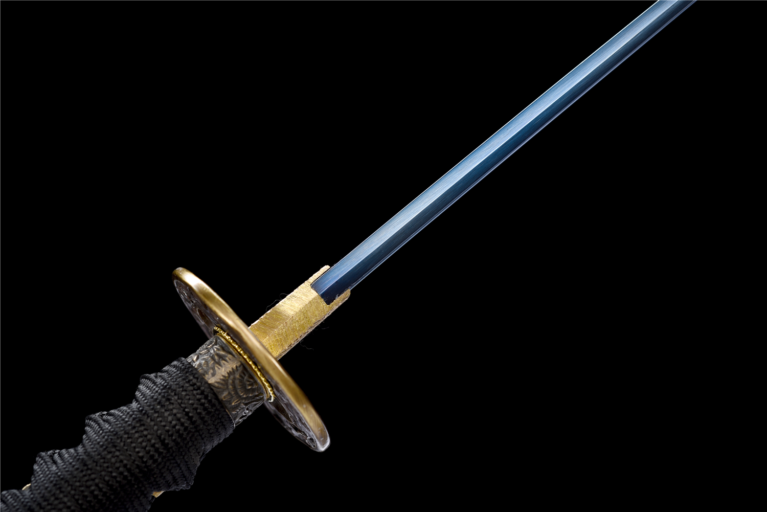 12寸中碳钢烤蓝武士刀【瑶池】 - 刀剑产品网