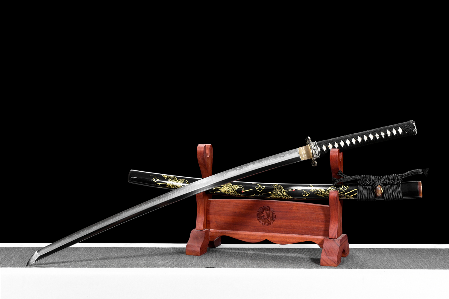 高輝度鏡面武士刀『珊瑚』武具　刀装具　日本刀　模造刀 居合刀 高端精品武士刀《仙鹤》 - 刀剑产品网
