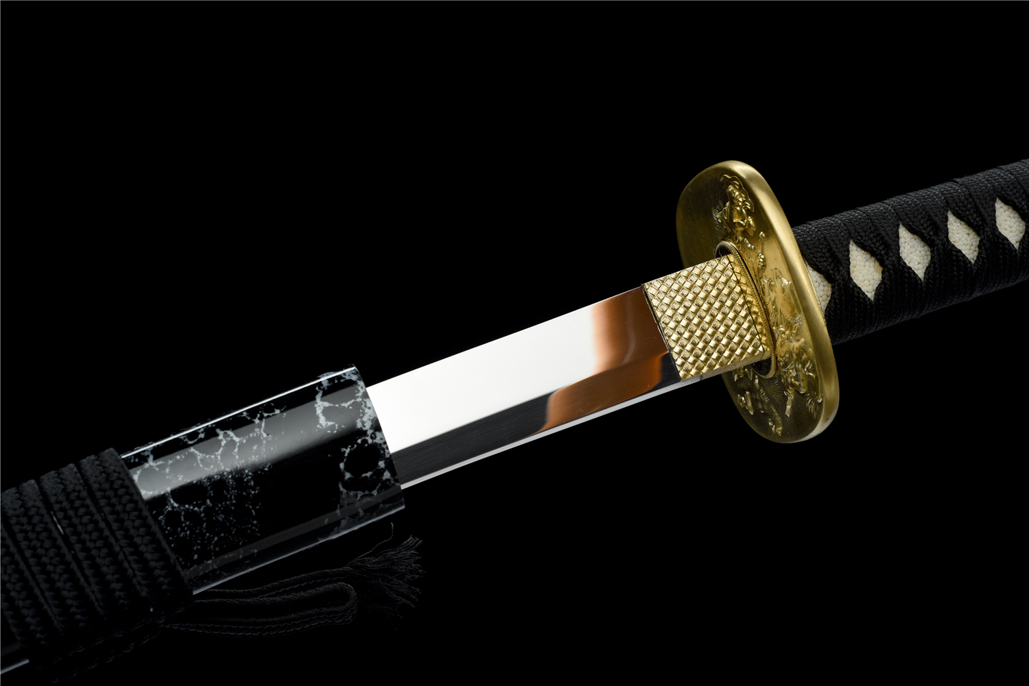 26寸銅装鋒鋼超鏡面武士刀『鏡面紅武士』 古兵器 武具 刀装具 日本刀  居合刀 佐治武士蒔绘艺术R2(SG2) 镜面大马士革日本厨师的牛刀210mm 带有