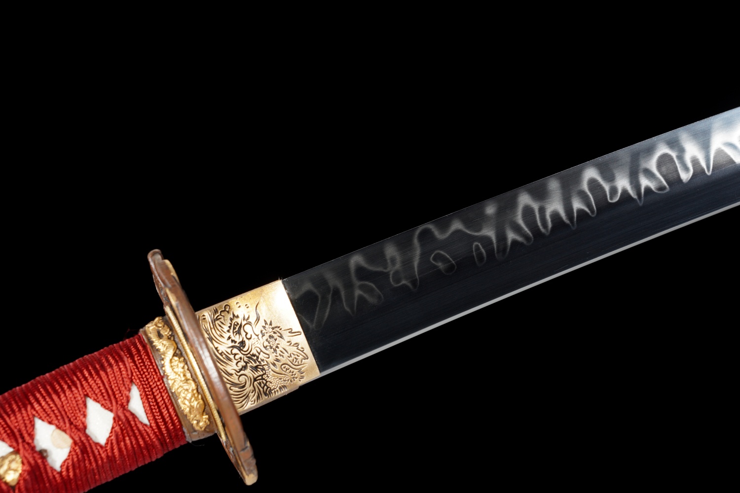 26寸T10烧刃化妆研菩提 古兵器 武具 刀装具 日本刀 模造刀 居合刀 26寸T10（  火字纹）烧刃打刀《血魁》 - 刀剑产品网