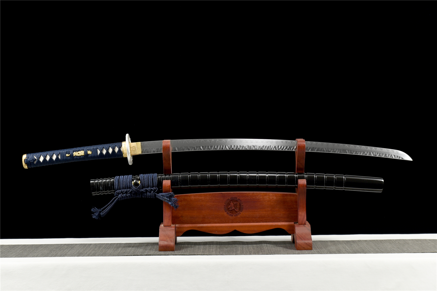 煅打石纹T10烧刃武士刀《鹰野打刀》 - 刀剑产品网