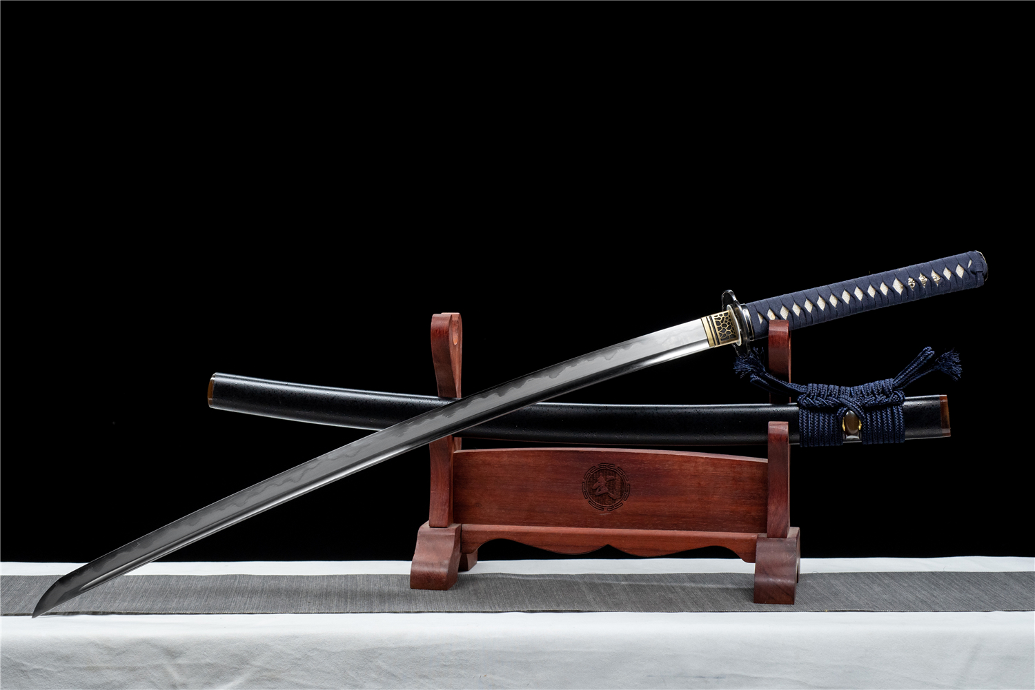 高端武士刀系列——三枚合夹钢武士刀【逍遥】 - 刀剑产品网