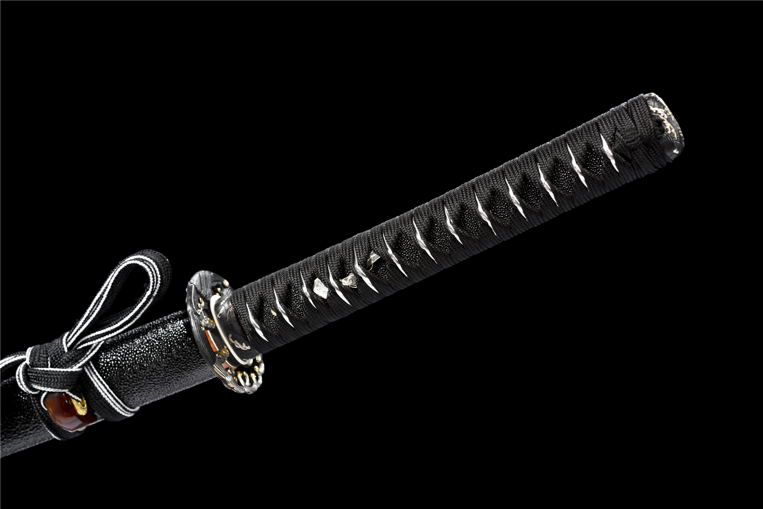 高端武士刀系列——羽毛纹烧刃研磨武士刀【海浪羽毛纹武士刀】 - 刀剑产品网