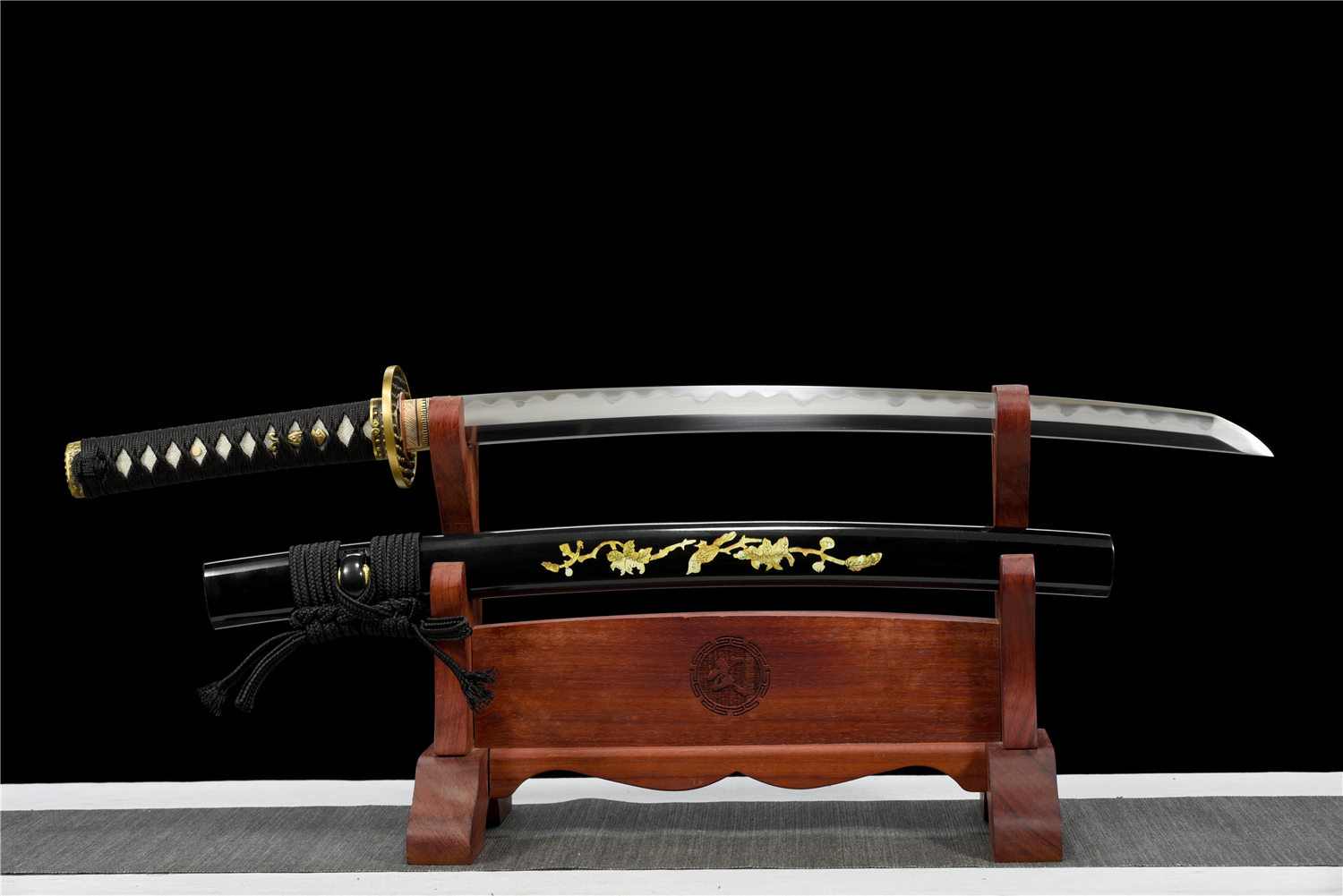 20寸高端武士刀系列——三枚合夹钢武士刀【玉璧】 - 刀剑产品网