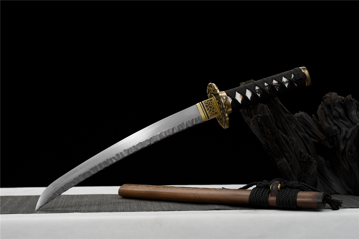 煅打石纹花纹钢武士刀【龙魄】 - 刀剑产品网
